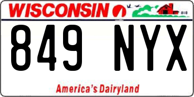 WI license plate 849NYX