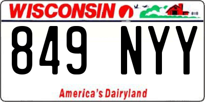 WI license plate 849NYY