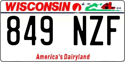 WI license plate 849NZF