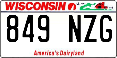 WI license plate 849NZG
