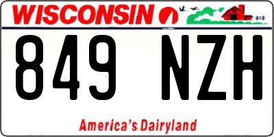 WI license plate 849NZH