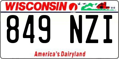WI license plate 849NZI