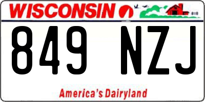 WI license plate 849NZJ