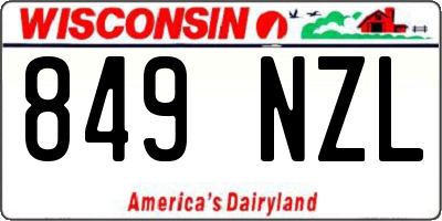 WI license plate 849NZL