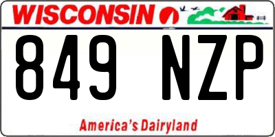 WI license plate 849NZP