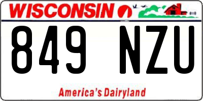 WI license plate 849NZU