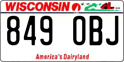 WI license plate 849OBJ