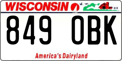 WI license plate 849OBK