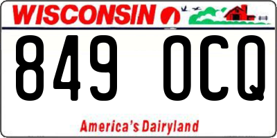 WI license plate 849OCQ