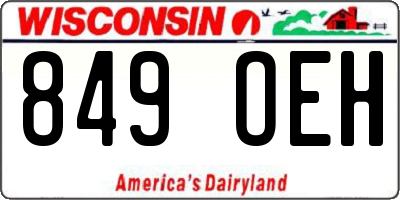 WI license plate 849OEH
