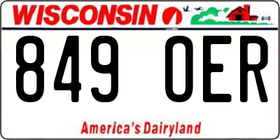 WI license plate 849OER