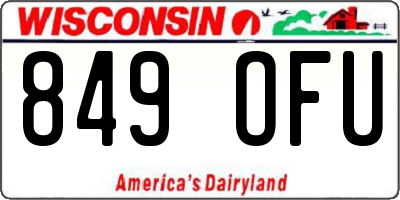 WI license plate 849OFU