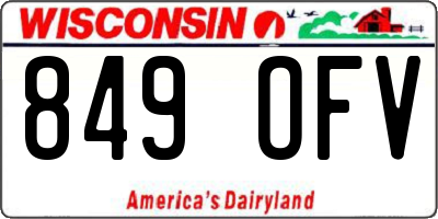 WI license plate 849OFV