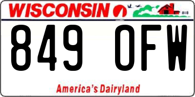 WI license plate 849OFW