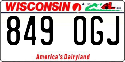 WI license plate 849OGJ