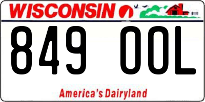 WI license plate 849OOL