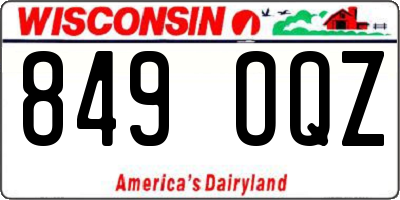 WI license plate 849OQZ