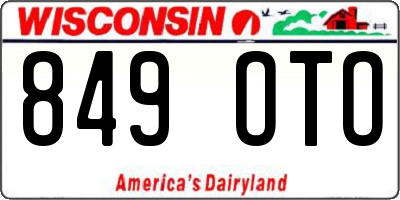 WI license plate 849OTO