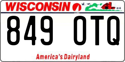 WI license plate 849OTQ