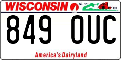 WI license plate 849OUC