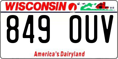 WI license plate 849OUV
