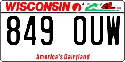 WI license plate 849OUW