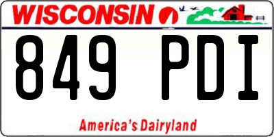 WI license plate 849PDI