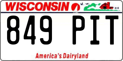 WI license plate 849PIT