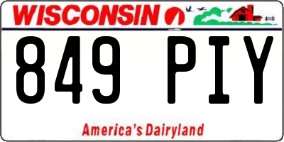 WI license plate 849PIY
