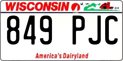 WI license plate 849PJC