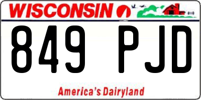 WI license plate 849PJD