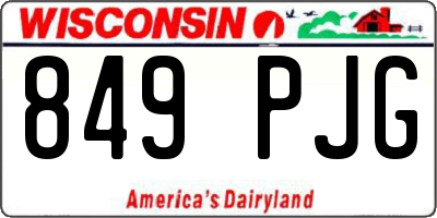 WI license plate 849PJG