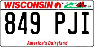 WI license plate 849PJI