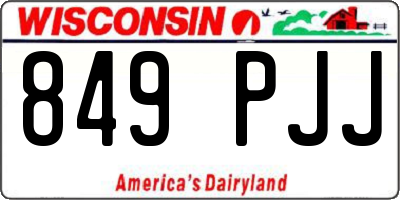WI license plate 849PJJ