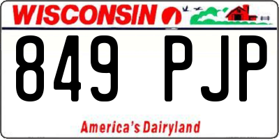 WI license plate 849PJP
