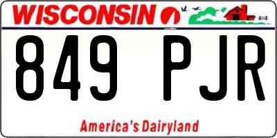 WI license plate 849PJR