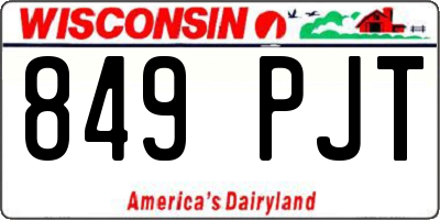 WI license plate 849PJT
