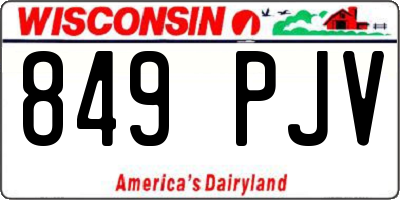 WI license plate 849PJV