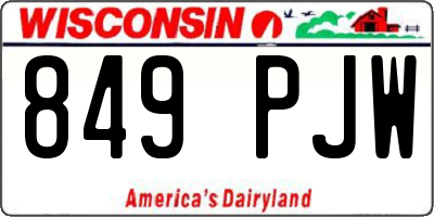WI license plate 849PJW