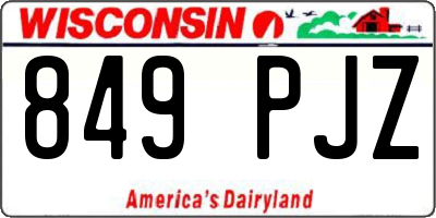 WI license plate 849PJZ