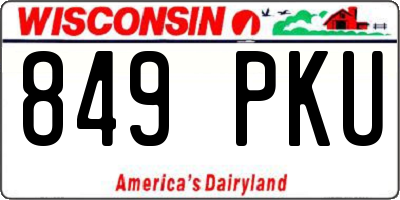 WI license plate 849PKU