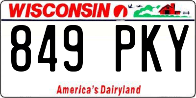 WI license plate 849PKY