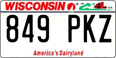WI license plate 849PKZ