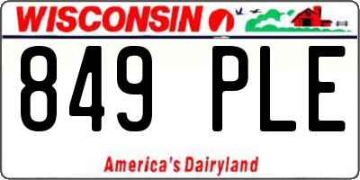 WI license plate 849PLE