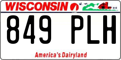 WI license plate 849PLH