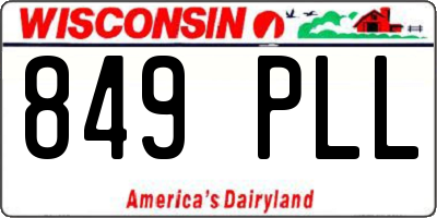 WI license plate 849PLL