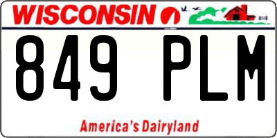 WI license plate 849PLM