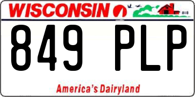 WI license plate 849PLP