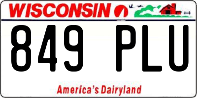 WI license plate 849PLU