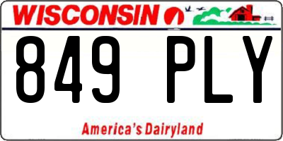 WI license plate 849PLY